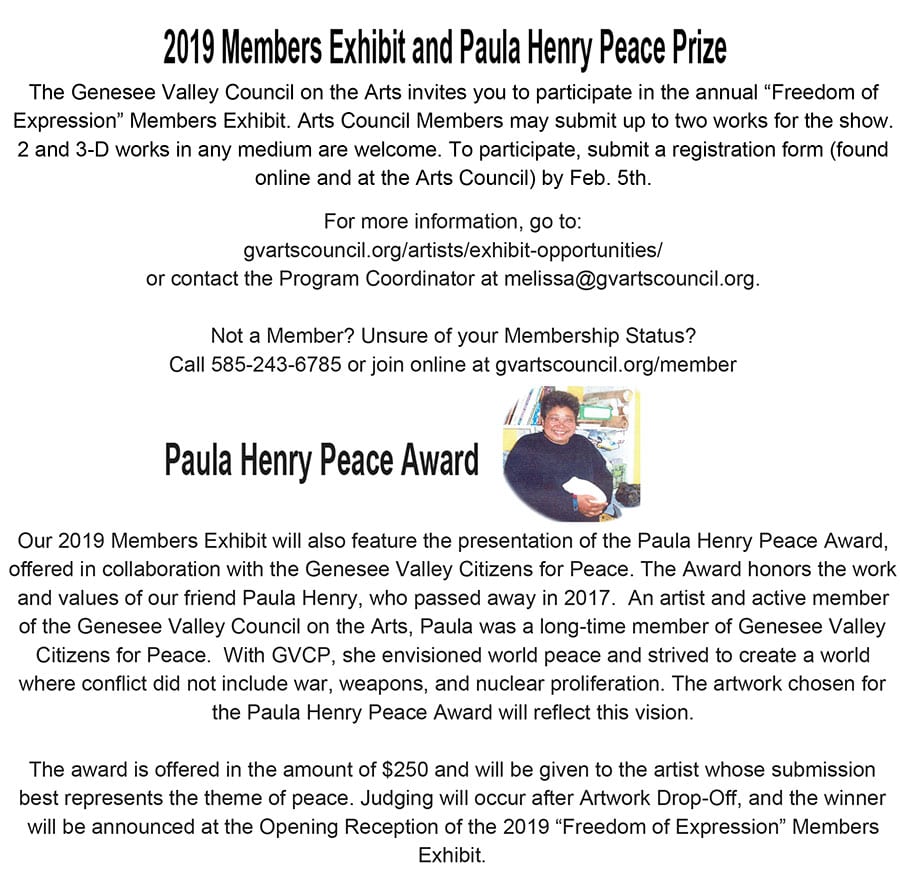 [GVCP] Paula Henry Peace Prize