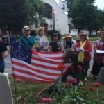 activist group with American flag
