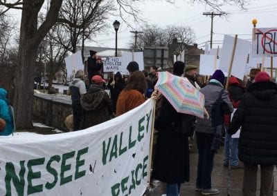 Genesee Valley Citizens for Peace Geneseo Protest Crowd