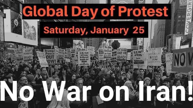 All out on January 25th No War With Iran!!