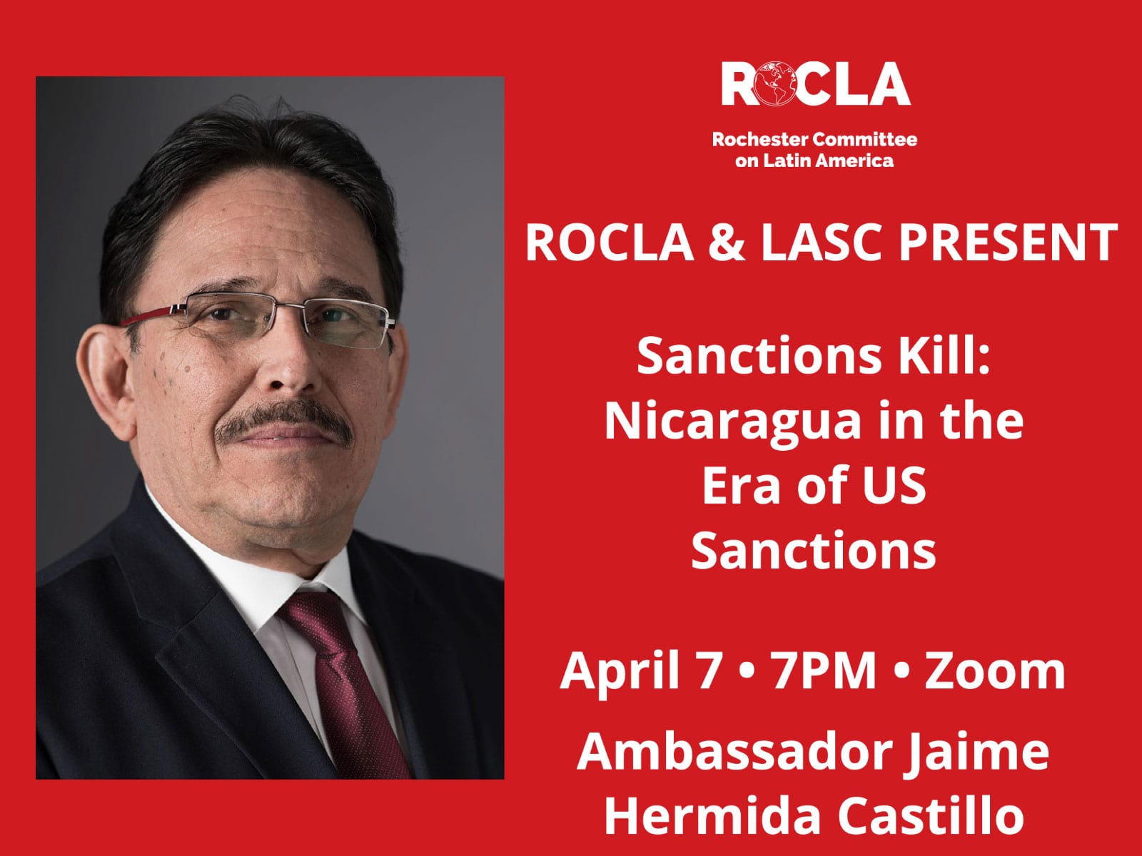 ROCLA & LASC Present Jaime Herminda Castillo April 7 7pm