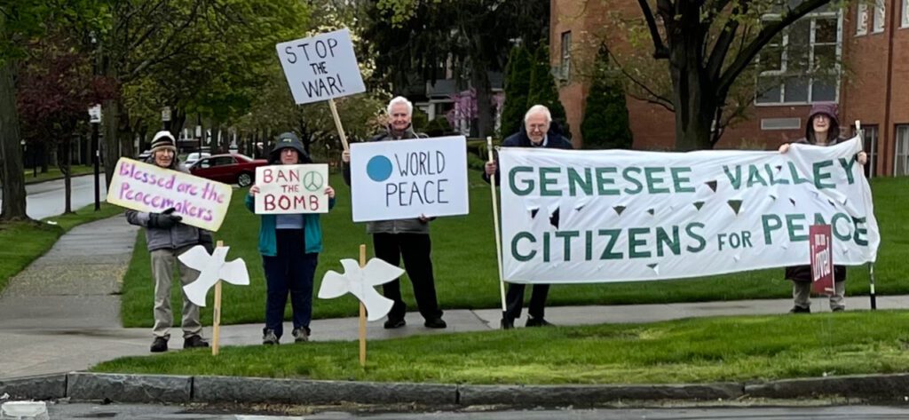 Members of GVCP Standing with signs
