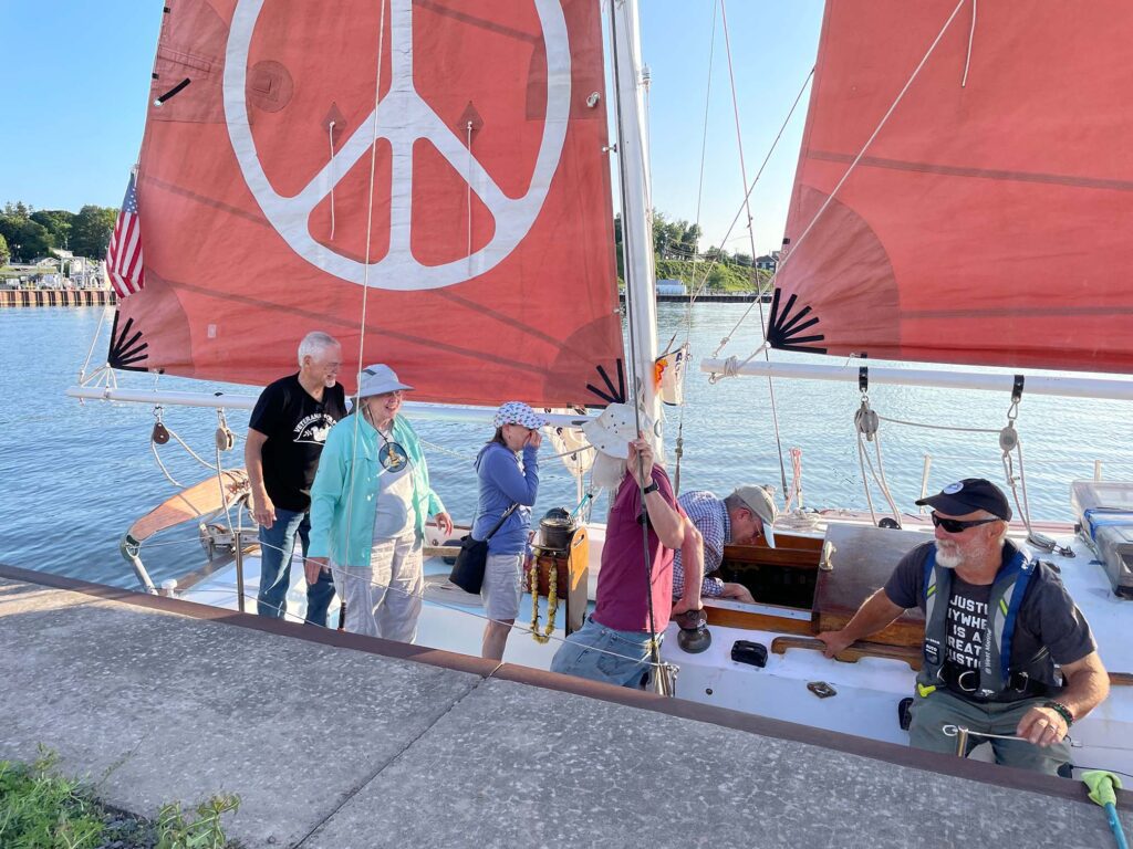 People on Golden Rule Sailboat