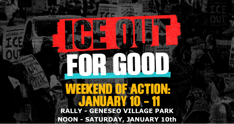 ICE OUT FOR GOOD – RALLY – GENESEO – SAT, 1/10/26 at 12:00 Noon