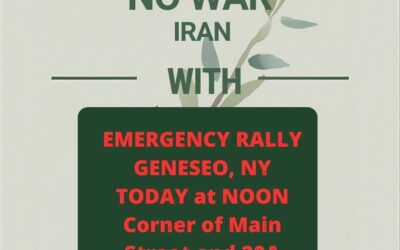 Emergency Antiwar Protest in Geneseo at 12:00 Noon **TODAY**